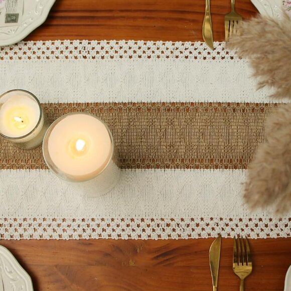 Boho Table Runner 12x72" inches - Picture 3 of 6